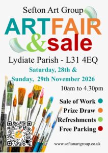 art exhibition, Sefton, Liverpool, Merseyside, art by local artist, art for sale, art gifts for sale, Lydiate parish hall, art exhibitions near me, Lancashire