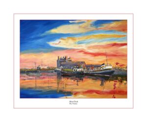Sunset, Albert Dock, Liverpool. from an oil painting, Print £54